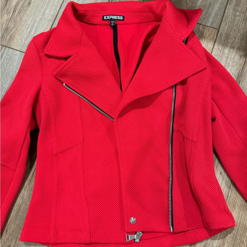 red moto jacket